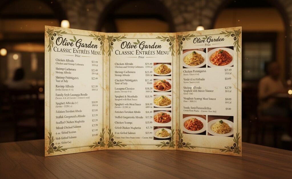 Olive Garden Classic Entrées Menu