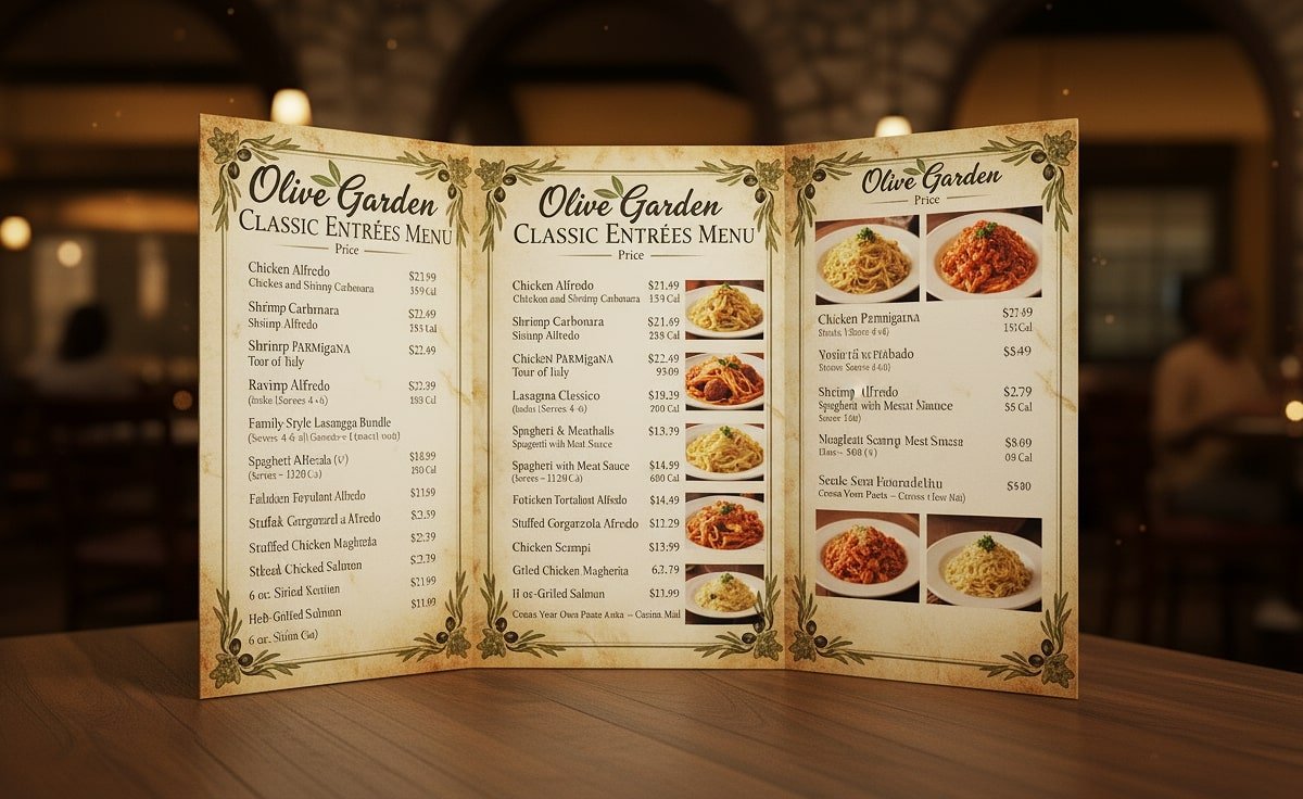 Olive Garden Classic Entrées Menu